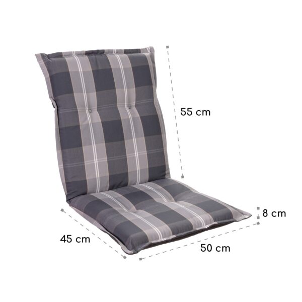 Blumfeldt Prato, čalúnená podložka, podložka na stoličku, podložka na nižšie polohovacie kreslo, na záhradnú stoličku, polyester, 50 × 100 × 8 cm - Image 2