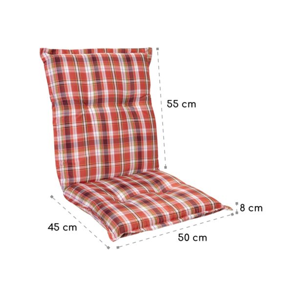 Blumfeldt Prato, poduška s nízkou zadnou časťou, na nižšie polohovacie kreslo, na záhradnú stoličku, polyester, 50 x 100 x 8 cm, 2 x poduška - Image 2