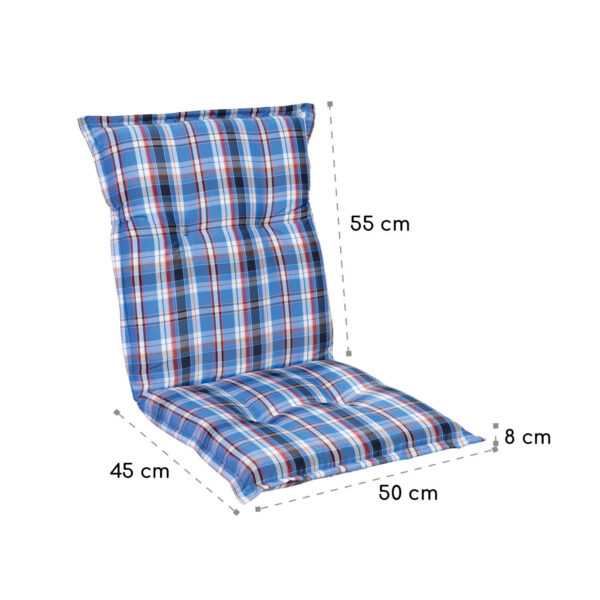 Blumfeldt Prato, čalúnená podložka, podložka na stoličku, podložka na nižšie polohovacie kreslo, na záhradnú stoličku, polyester, 50 × 100 × 8 cm, 2 x čalúnenie - Image 2