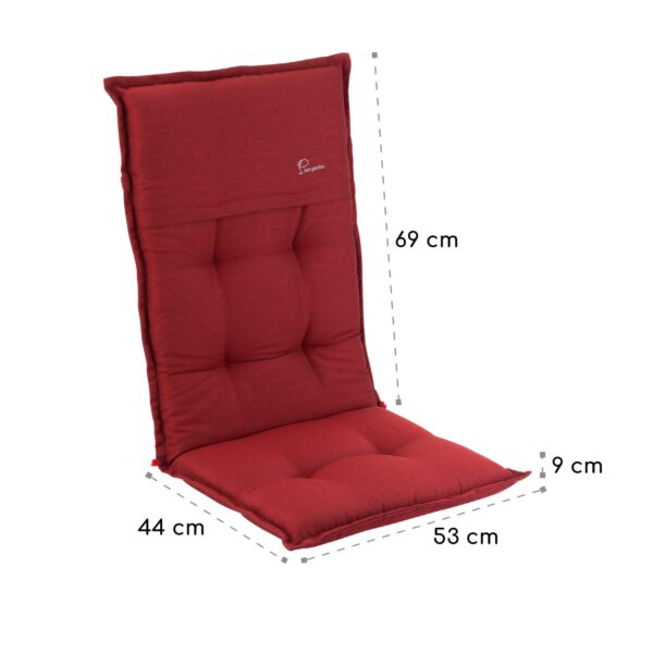 Blumfeldt Coburg, čalúnenie, čalúnenie na kreslo, vysoké operadlo, záhradná stolička, polyester, 53x117x9cm - Image 2