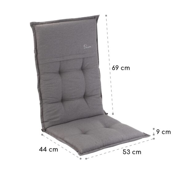 Blumfeldt Coburg, poduška, čalúnenie na kreslo, vysoké operadlo, záhradná stolička, polyester, 53 x 117 x 9 cm, 1 x poduška - Image 2