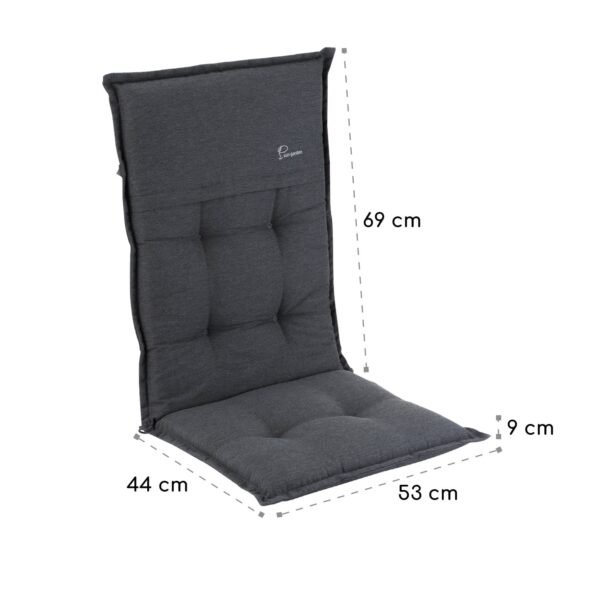 Blumfeldt Coburg, čalúnenie, čalúnenie na kreslo, vysoké operadlo, záhradná stolička, polyester, 53x117x9cm, 1 x podložka - Image 2