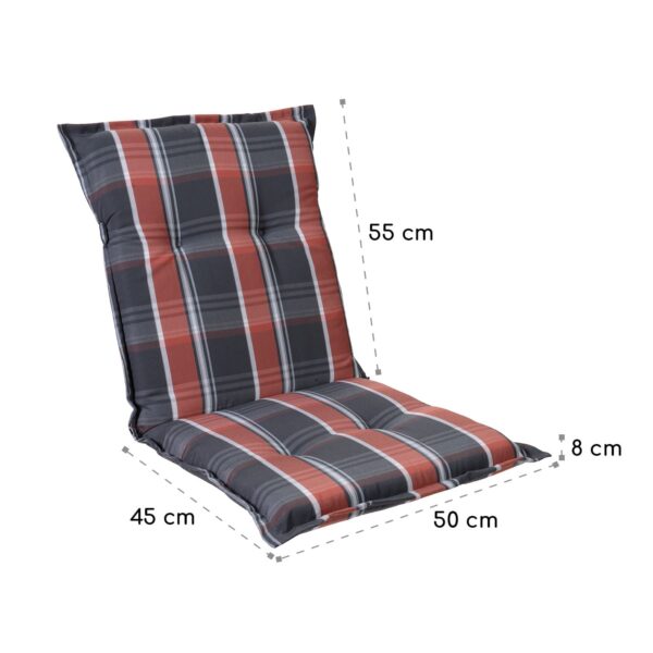 Blumfeldt Prato, čalúnená podložka, podložka na stoličku, podložka na nižšie polohovacie kreslo, na záhradnú stoličku, polyester, 50 × 100 × 8 cm, 2 x čalúnenie - Image 2