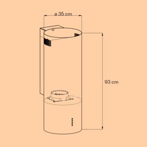 Klarstein Barella, digestor, 38 cm, 518 m³/h, LED, biely