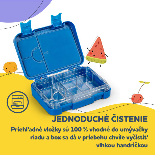 Klarstein schmatzfatz junior, desiatová dóza, 6 priehradiek, 21,3 × 15 × 4,5 cm - Image 2