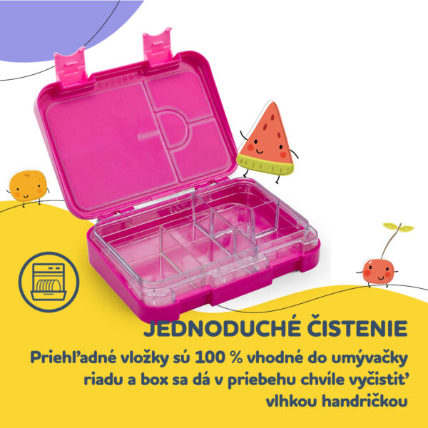 Klarstein schmatzfatz junior, desiatová dóza, 6 priehradiek, 21,3 × 15 × 4,5 cm - Image 2