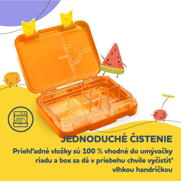 Klarstein schmatzfatz junior, desiatová dóza, 6 priehradiek, 21,3 × 15 × 4,5 cm - Image 2