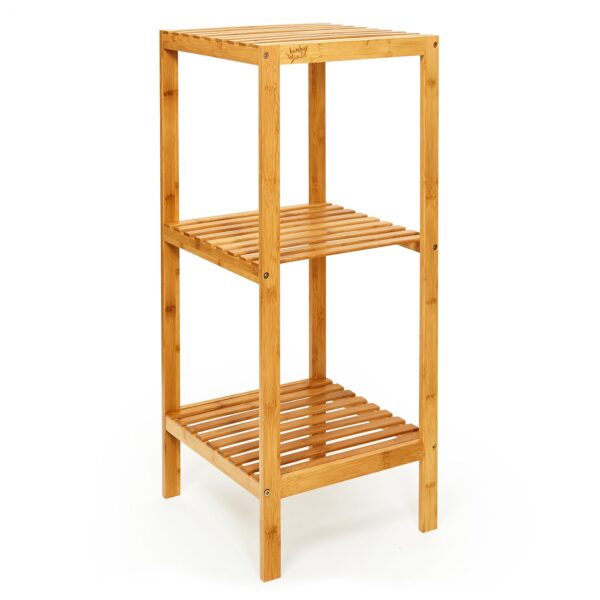 Blumfeldt Regál, viacúčelový regál, 3 úrovne, 34 × 80 × 33 cm (Š × V × H), kombinovateľný, bambus