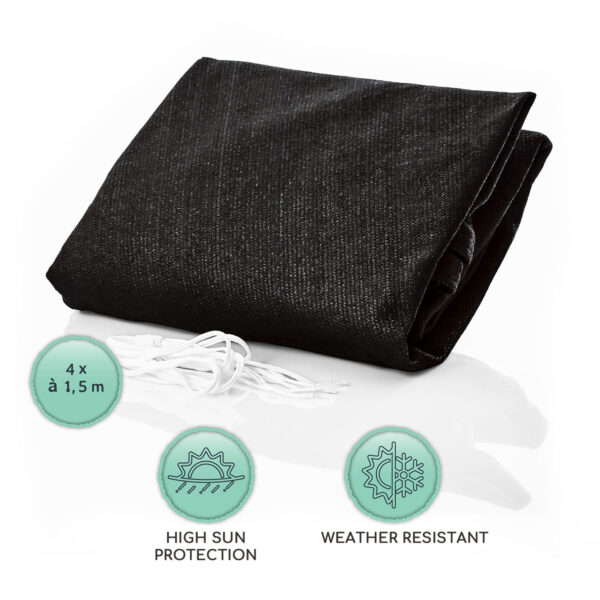 Blumfeldt Trojuholníková slnečná clona, 3 × 3 × 3 m, polyester, priedušná - Image 2