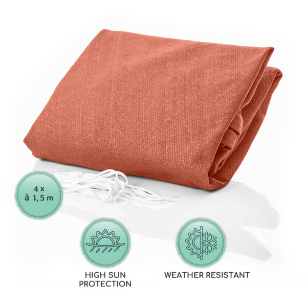 Blumfeldt Štvorcová slnečná clona, 3 x 3 m, polyester, priedušná - Image 2