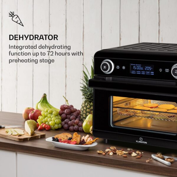 Klarstein AeroVital Jumbo 3 v 1, teplovzdušná fritéza, toaster, dehydrátor, 1550 W, 18 l - Image 3