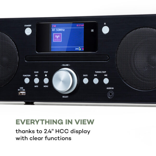 Auna Harvard, kompaktný systém, Internet/DAB+/ UKW rádio, CD prehrávač, Bluetooth - Image 3