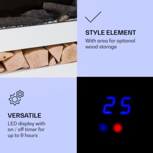 Klarstein Studio Light & Fire 3 Smart, krb, 1000/2000 W, MDF, WiFi Control