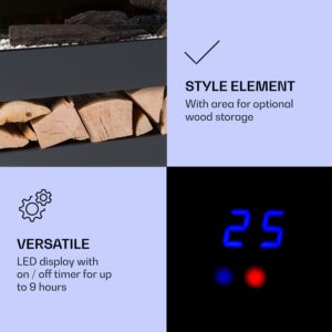 Klarstein Studio Light & Fire 3 Smart, krb, 1000/2000 W, MDF, WiFi Control