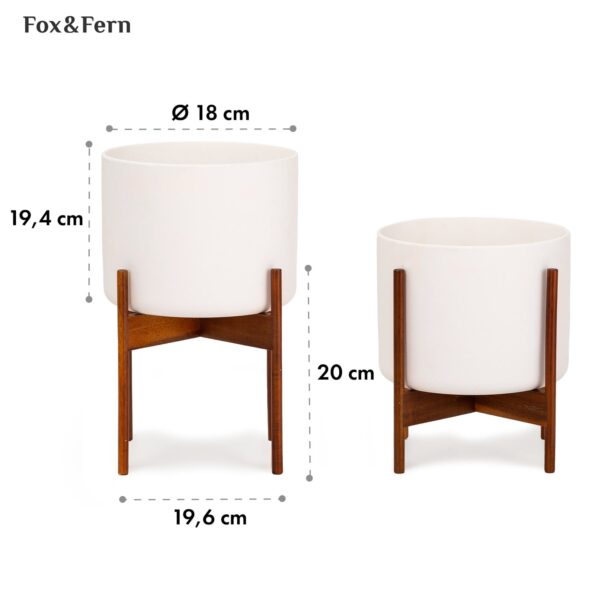 Fox & Fern Thorn, kvetináč, so stojanom, štýl 50. rokov, 2 veľkosti - Image 3