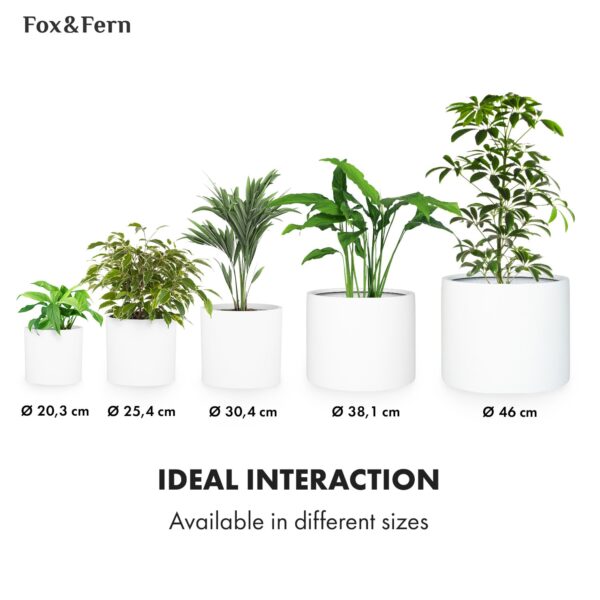 Fox & Fern Gendt, kvetináč, fiberstone, interiér/exteriér - Image 3