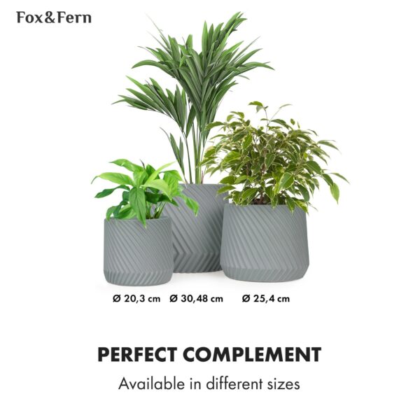 Fox & Fern Heusden, kvetináč, Polystone, vhodný pre rastliny, ručná výroba - Image 2