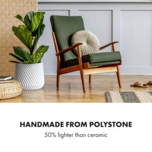 Fox & Fern Heusden, súprava 2 kvetináčov, polyston, vhodný na rastliny, ručná výroba, 3D vzhľad