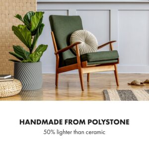 Fox & Fern Heusden, kvetináč, Polystone, vhodný pre rastliny, ručná výroba
