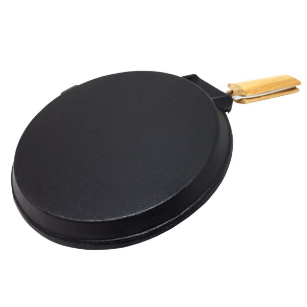 Klarstein Retinta, grilovacia a steaková panvica, okrúhla, liatina, žíhaná, drevená rukoväť - Image 2