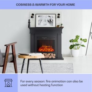 Klarstein Las Pilas, elektrický krbový ohrievač s ventilátorom, 900/1800 W, týždenný časovač, diaľkové ovládanie