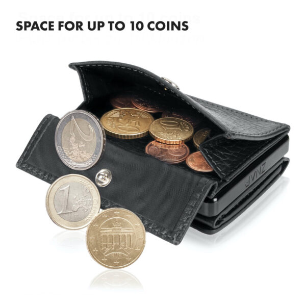 Slimpuro Coin Pocket s ochrannou kartou RFID pre ZNAP Slim Wallets 8 a 12, spínací gombík
