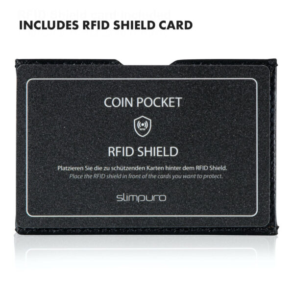 Slimpuro Coin Pocket s ochrannou kartou RFID pre ZNAP Slim Wallets 8 a 12, spínací gombík - Image 2