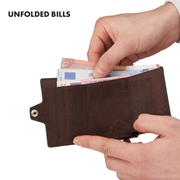 Slimpuro ZNAP, tenká peňaženka, 8 kariet, priečinok mince, 8,9 × 1,5 × 6,3 cm (Š × V × H), RFID ochrana