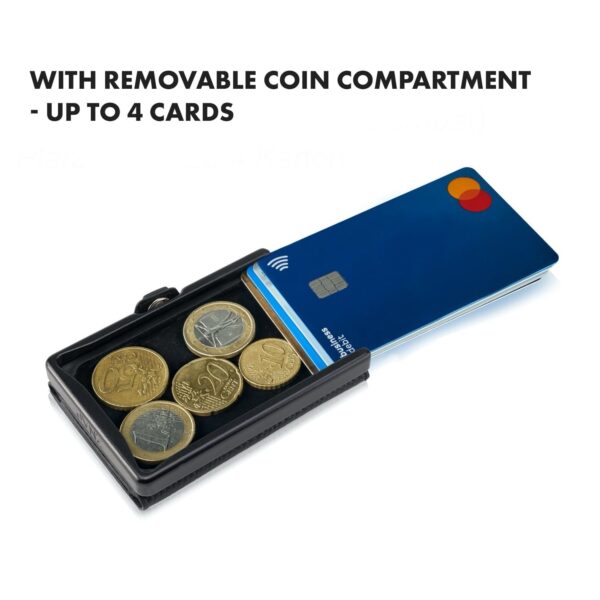 Slimpuro ZNAP, tenká peňaženka, 8 kariet, priečinok mince, 8,9 × 1,5 × 6,3 cm (Š × V × H), RFID ochrana - Image 2