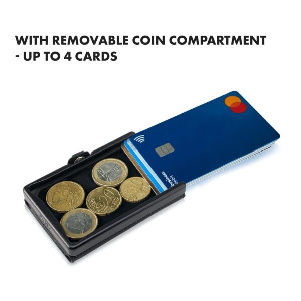 Slimpuro ZNAP, tenká peňaženka, 8 kariet, priečinok mince, 8,9 × 1,5 × 6,3 cm (Š × V × H), RFID ochrana - Image 2