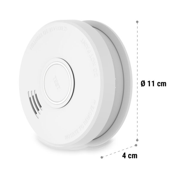 SHD by oneConcept Detektor dymu DOF19, plast, výstražný signál: 85 dB, 9V na batérie - Image 3