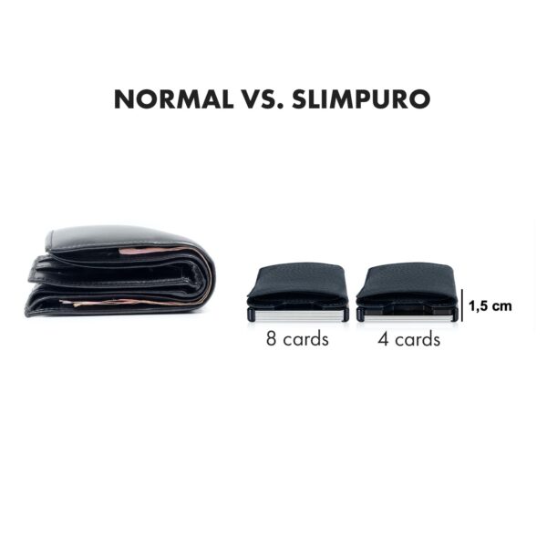 Slimpuro ZNAP Slim Wallet, 8 kariet, priehradka na mince, 8,9 x 1,5 x 6,3 cm (Š x V x H), ochrana RFID - Image 3