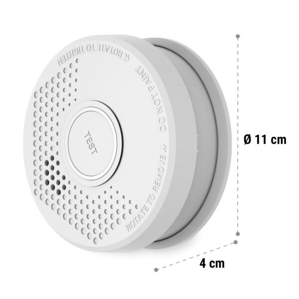 SHD by oneConcept Detektor dymu DOF29, plast, výstražný signál: 85 dB, 9V na batérie - Image 3