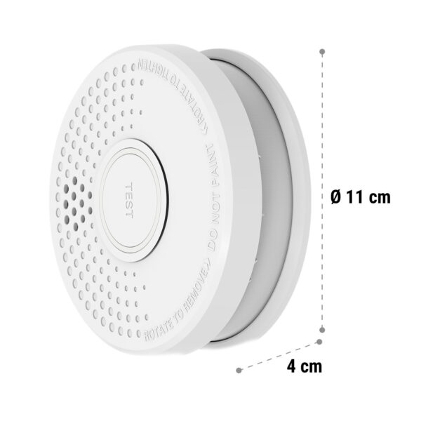SHD by oneConcept Detektor dymu DOF39, plast, výstražný signál: 85 dB, 9V na batérie - Image 3