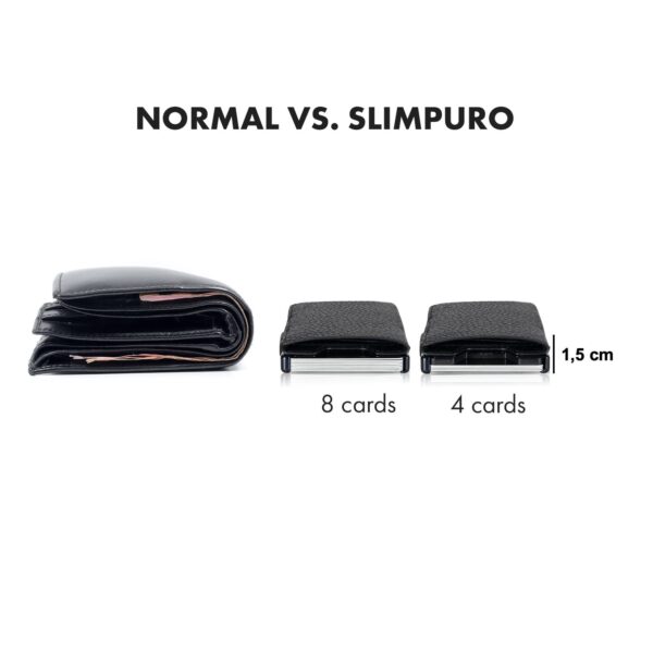 Slimpuro ZNAP Slim Wallet, 8 kariet, priehradka na mince, 8,9 x 1,5 x 6,3 cm (Š x V x H), ochrana RFID - Image 2