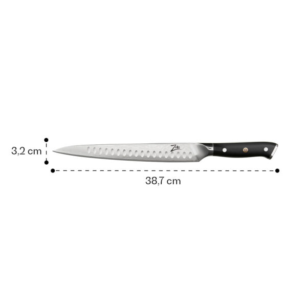 Zelite Infinity by Klarstein Alpha-Royal Japanese Series, 10" tranžírovací príbor, damašková oceľ - Image 3