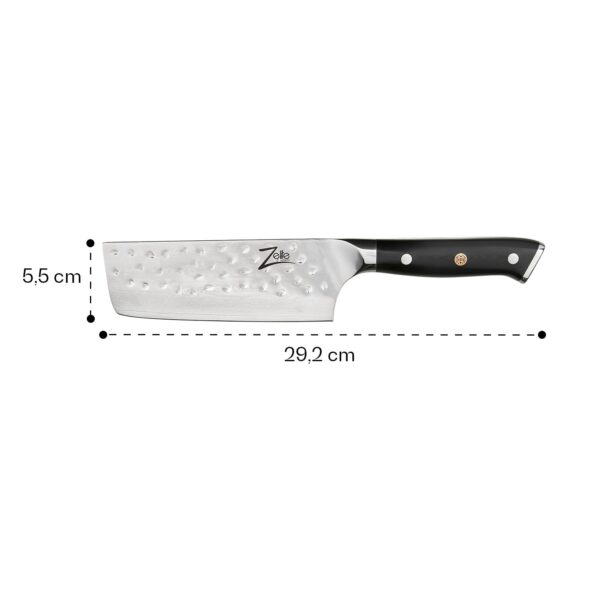 Zelite Infinity by Klarstein Alpha-Royal Japanese Series, 6" kuchársky nôž nakiri, damašková oceľ - Image 2