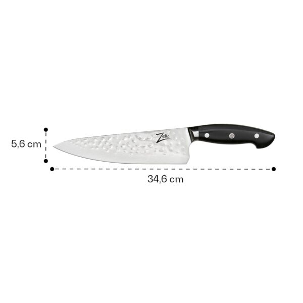 Zelite Infinity by Klarstein Executive-Plus, 8" prémiový kuchársky nôž, 61 HRC, damašková oceľ - Image 3