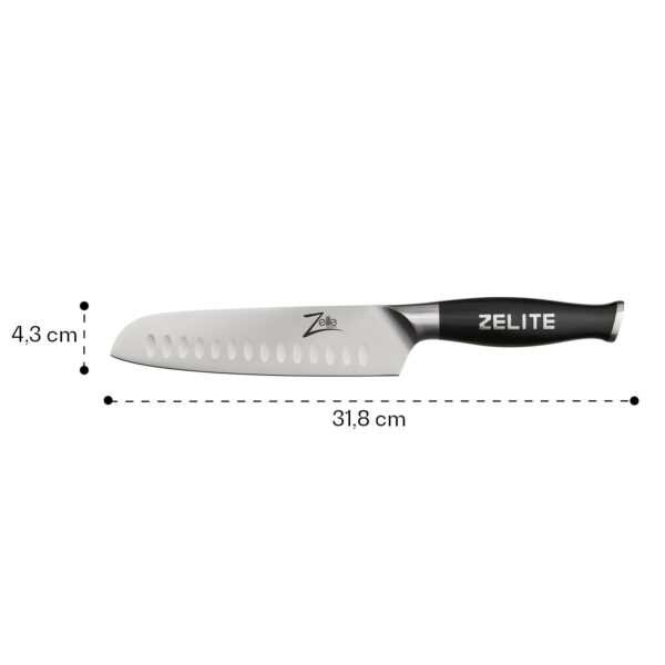 Zelite Infinity by Klarstein Comfort Pro, 7" nôž santoku, 56 HRC, nehrdzavejúca oceľ - Image 2