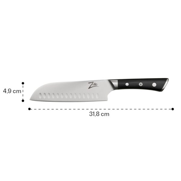 Zelite Infinity by Klarstein Razor-Edge, 7" nôž santoku, 59 HRC, nehrdzavejúce oceľ - Image 2