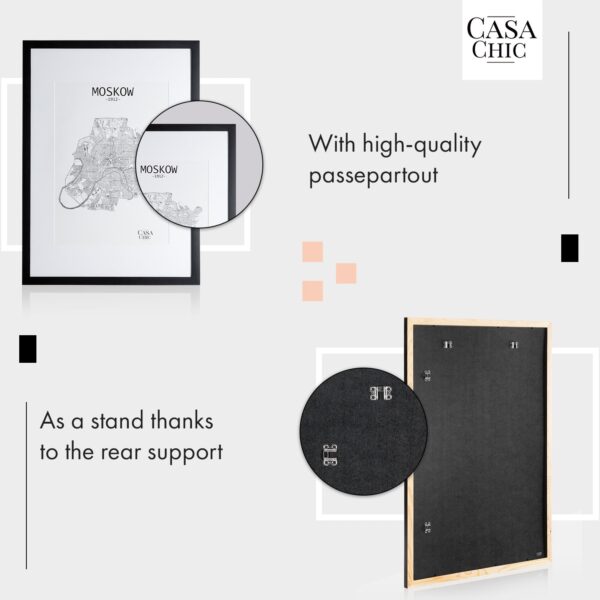 Casa Chic Kenton, rám na obrázky, obdĺžnikový, DIN A1, pasparta, plexisklo