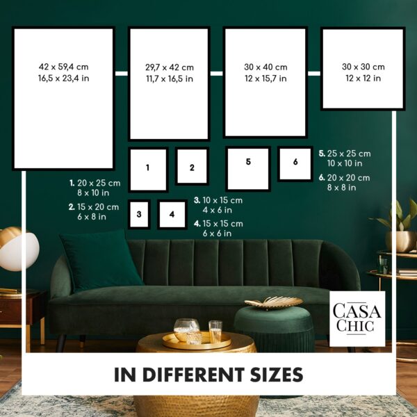 Casa Chic Kenton, rám na obrázky, obdĺžnikový, DIN A1, pasparta, plexisklo - Image 3
