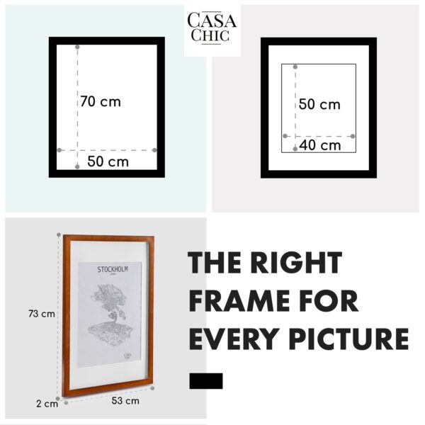 Casa Chic Kenton, rám na obrázky, obdĺžnikový, 70 x 50 cm, pasparta, plexisklo - Image 2