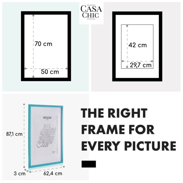 Casa Chic Kenton, rám na obrázky, obdĺžnikový, DIN A1, pasparta, plexisklo - Image 2