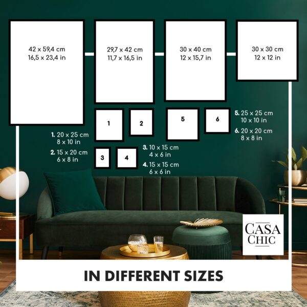 Casa Chic Berwick, rám na obrázky, obdĺžnikový, fotky DIN A4, pasparta, sklo - Image 3