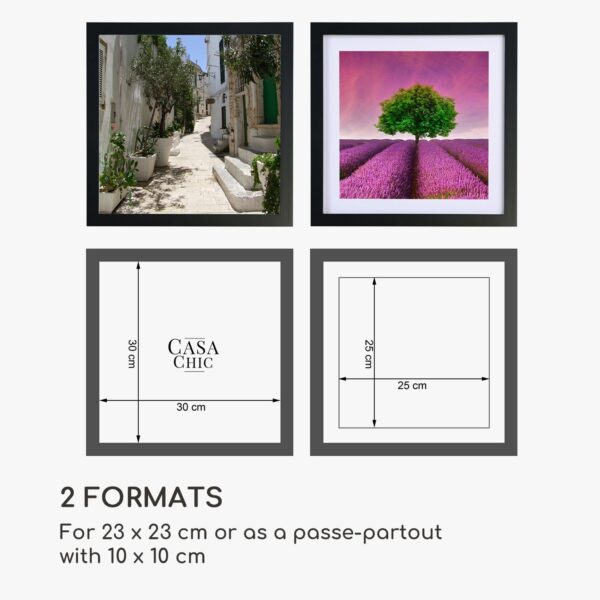 Casa Chic Camden, rám na obrázky, 23 x 23 cm a 10 x 10 cm, pasparta, pravé drevo - Image 3