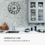 Casa Chic Queensway 60 Nástenné hodiny, kovový rám, tiché, Ø 60 cm - Image 3