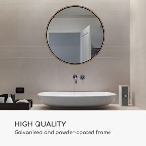Casa Chic Fournier Nástenné zrkadlo s kovovým rámom okrúhle 58.8 x 58.8 cm