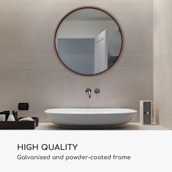 Casa Chic Fournier Nástenné zrkadlo s kovovým rámom okrúhle 58.8 x 58.8 cm