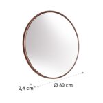 Casa Chic Fournier Nástenné zrkadlo s kovovým rámom okrúhle 58.8 x 58.8 cm - Image 3